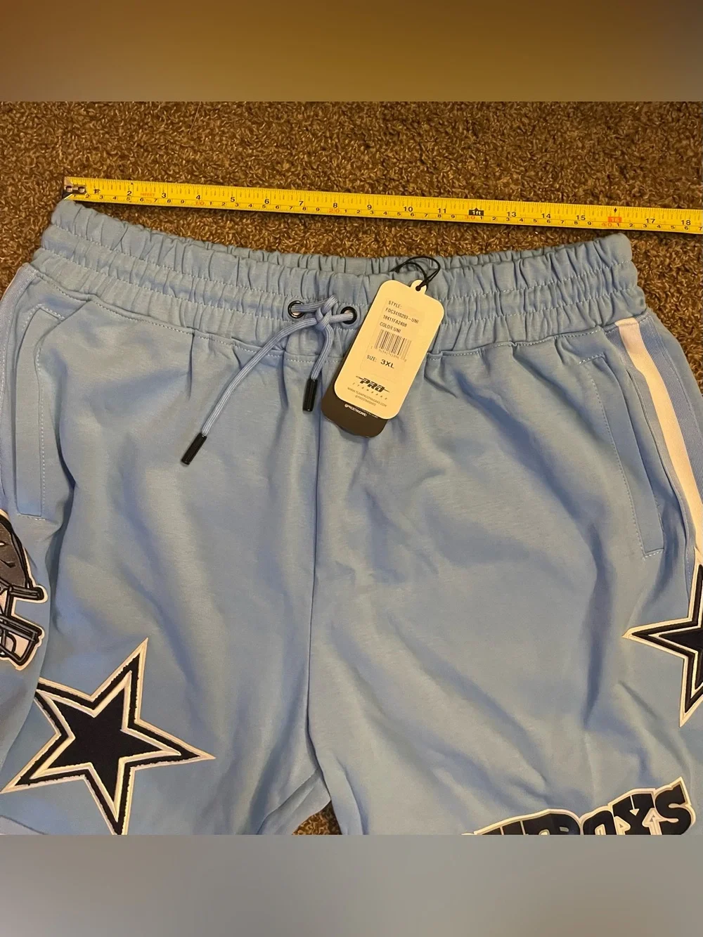 PRO STANDARD NFL DALLAS COWBOYS CLASSIC CHENILLE DK SHORTS Size 3XL